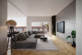 Visualisierung Wohnzimmer DG - Penthouse Rohling mit Baugenehmigung in bester Lage von Prenzlauer Berg