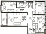 Grundriss - Bezugsfreie 3,5 Zimmerwohnung mit Balkon, EBK und TG-Stellplatz